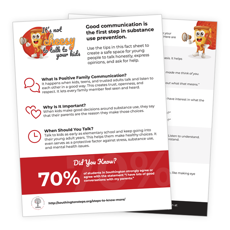 Image of the It's Not Cheesy to Talk to Your Kids Fact Sheet 1